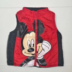 Disney Baby Mickey Mouse Fleece Lined Puffer Vest Size 18M